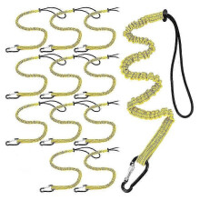 12er-Pack Werkzeug-Lanyards mit einzelner Metallschnalle und Schlaufe, gelb