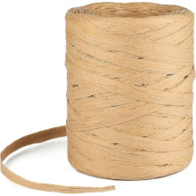 200 m Bastpapier, 6-lagiges farbiges Bastpapierband, 200 m Bastseil-Bolduc-Band, geeignet für Weihnachten, Geschenkverpackungen und Dekorationen
