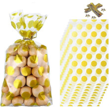 Verpakking van 50 roségouden cadeauzakjes met sluitstrips geschikt voor snoep, chocolade, kerst en bruiloften.