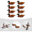 Creative Painted Duck Chopstick Holder Set 8pcs Synthetic Material Smooth Surface and Unique Shape 3