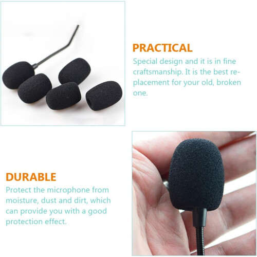Esponja do pára-brisa do microfone de 40pcs cobre os protetores do microfone da lapela esponja resistente à umidade e à sujeira 2