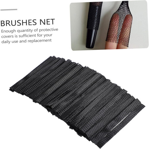 100 Stück dehnbare Make-up-Pinselhüllen aus PE-Netz 2