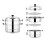 Stainless Steel Steamer Pot 28cm 300g Double Layer 4