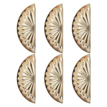 6 stuks kastknoppen van zinklegering, schelpvormige ladeknoppen, decoratieve meubelgrepen, meubelbeslag, meerkleurig