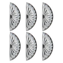 6 stuks ladeknoppen van zinklegering voor dressoirs, keukenkastjes, deuren, kledingkasten, schelpvormige ladeknoppen, meubelbeslag, meerkleurig