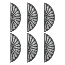 6 stuks ladeknoppen van zinklegering, dressoirknop, kastgreep, moderne meubelgreep, schelpvormige nachtkastjegreep, meerkleurig