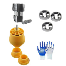 Reliable PVC Pipe Threading Tool Set provide Accurate Threads with Three Die Sizes Engineered compatible with Electric Drills Multicolor