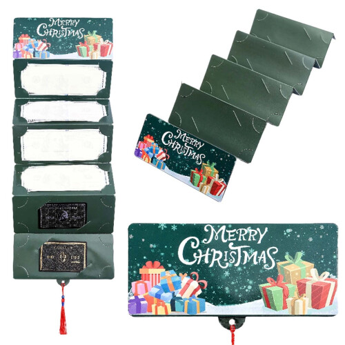 Weihnachtsgeschenkkurtchen mit Geldscheinfächern, 10-facher Geldscheinhalter 1