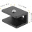 8pcs Glass Shelf Clamp Brackets for Wall-Mounted Support Glass Holders 4