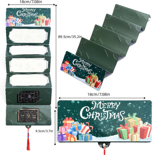 Weihnachtsgeschenkkurtchen mit Geldscheinfächern, 10-facher Geldscheinhalter 2
