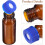 100Pcs 2Ml Amber Glass Vials with Caps and Hole Liner, Small Sampling Bottles 8