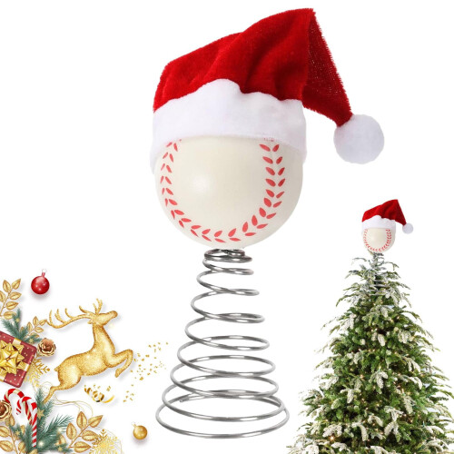 Basketball and Baseball Christmas Tree Topper 1