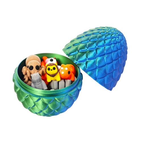 20 stk. 3D-printede dyrefigurer med drageæg 1