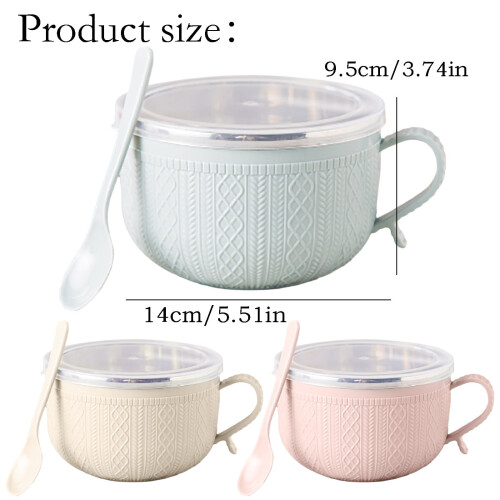Microwave-Safe Soup Bowl with Lid and Handle, 1 pc 1