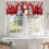Red Polyester Valance 54x18in Rod Pocket Light Filtering 4