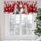 Red Polyester Valance 54x18in Rod Pocket Light Filtering 5