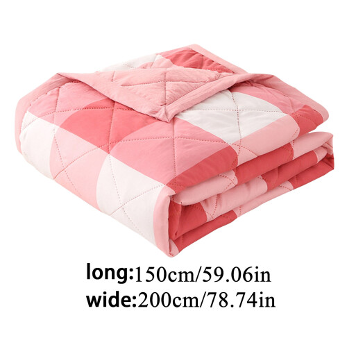 Twin Quilt Blanket – Washed Cotton Blend, Breathable & 1