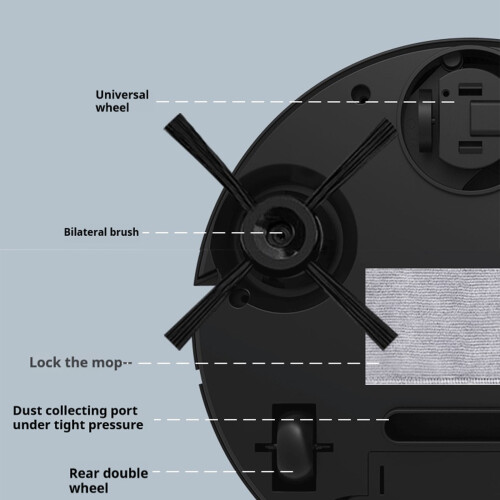 Vacuum Mop Robot Smart Navigation Rechargeable 3-in-1 1