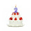Candela digitale viola glitterata compatibile con standard 2