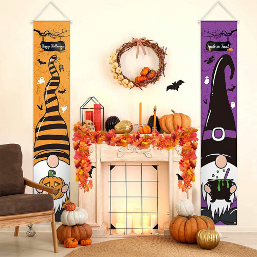 Halloween Maple Leaf Garland Orange Polyester 175cm 2