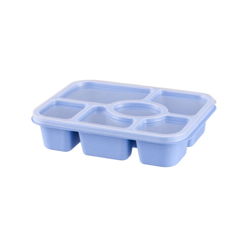 6-Compartment Wheat Straw Lunch Box – 24 x 17.5 x 5.5 cm 1