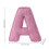 Roze corduroy letterkussen H, 40x35cm 2