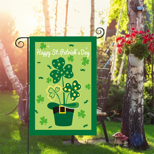 Drapeau de jardin en lin pour la Saint-Patrick, 30 x 45 cm 1