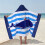 Lasten hupullinen rantapyyhe Poncho 50x30 tuumaa 2