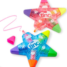 Tinc Star Shaped 5 in 1 Highlighter Pens Pack of 2