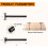Set van 8 stalen zwevende plankdragers (15 cm) 4