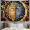 Tapeçaria Boho Sol e Lua 60x50 polegadas 2
