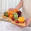 Julgrans trä serveringsbricka för sushi sashimi snacks 3