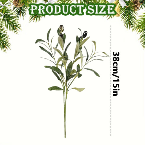 Artificial Olive Branch with Fruit – Single Stem 2