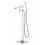 Dellonda Baridi Freestanding Bath Mixer Tap with Shower, Chrome - DH400 6