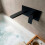 Dellonda Baridi Wall Mounting Basin Mixer Tap, Square, Matt Black - DH397 6