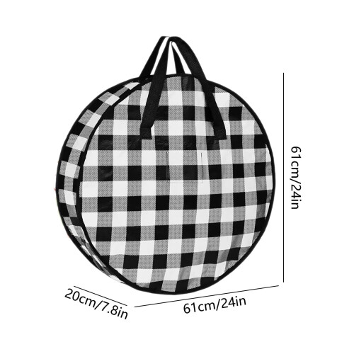 Saco redondo de 60 cm para guardar guirlandas de Natal com alça. 2
