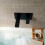 Dellonda Baridi Wall Mounting Basin Mixer Tap, Square, Matt Black - DH397 7