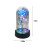 Rose LED sous dôme en verre bleu multicolore (1 pièce) 3