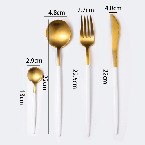 Matte Gold Stainless Steel Flatware Set 20-Piece 1