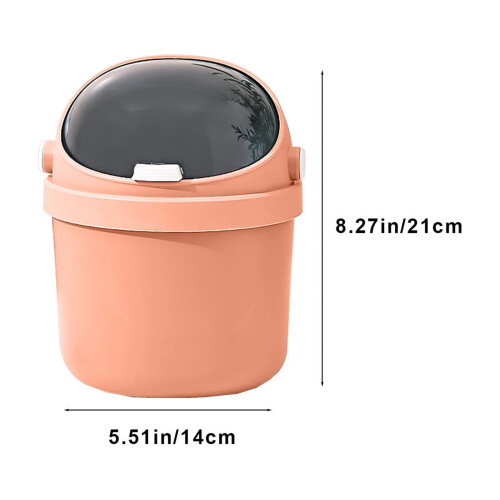 Mini papperskorg plast 1,3 gallon röd 2