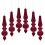 Velvet Christmas Ornaments Set Coffee 6Pcs 8