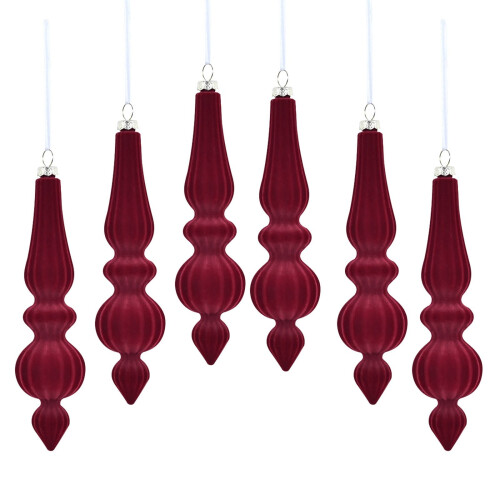 Velvet Christmas Tree Hanging Ball Red 1