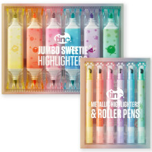 Tinc Dual Ended Highlighters Metallic and Jumbo Set of 12