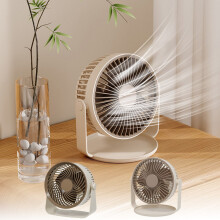 Přenosný stolní ventilátor s USB dobíjecím kabelem, 360 otáčení