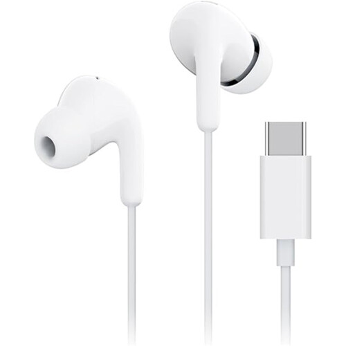 Xiaomi (White) Xiaomi Type-C Earphones,12.4 mm drive,Three-button wired control, easy to operate,Black/White