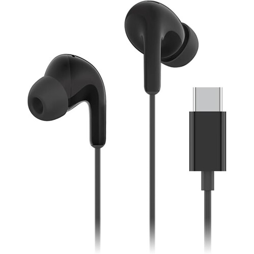 Xiaomi (Black) Xiaomi Type-C Earphones,12.4 mm drive,Three-button wired control, easy to operate,Black/White