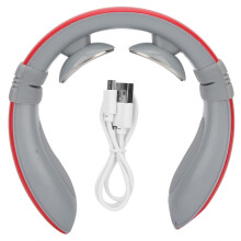 Wireless neck massager for pain relief, heat compression technology, three massage modes, deep tissue stimulation, ergonomic fit and 15