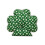 Coussin en forme de trèfle 40 x 40 cm vert 1