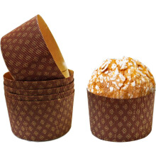 Moules à panettone de luxe or et brun 18,5 x 10,8 cm (6