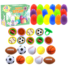 Coffret de 20 capsules de balles de sport – Jouets œufs de Pâques
